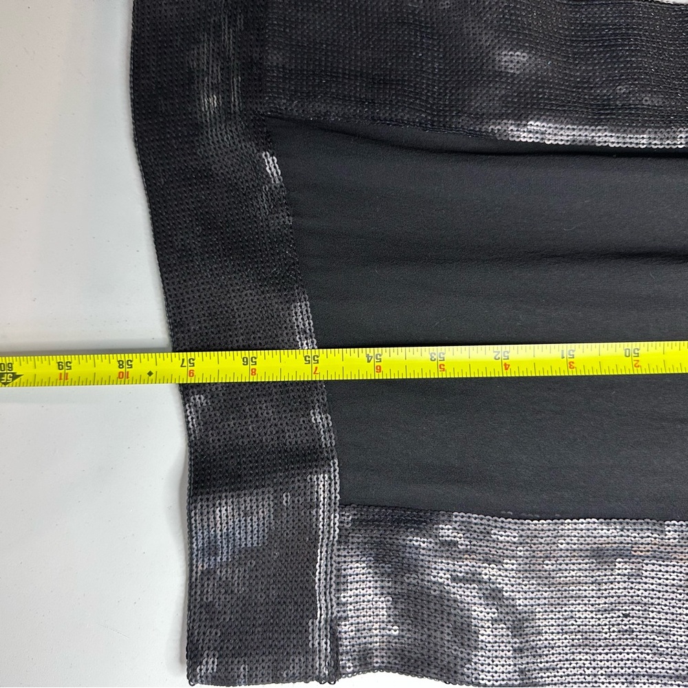 Sequined Trim Black Scarf/Wrap 11 1/2” x 57” Sheer Evening READ - Picture 6 of 6